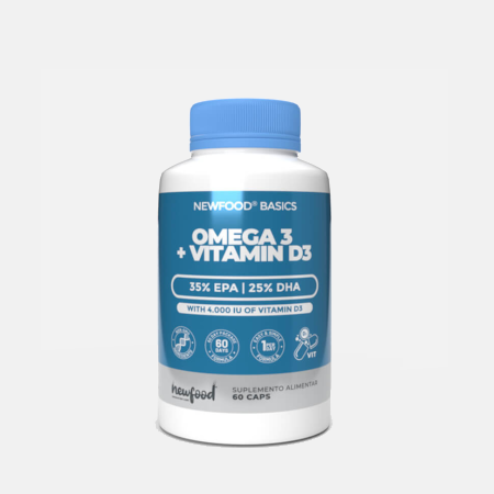 Omega 3 + Vitamin D3 – 60 cápsulas – NewFood