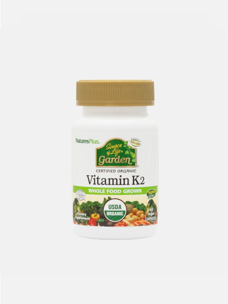 Source of Life Garden Vitamina K2 - 60 cápsulas - Natures Plus
