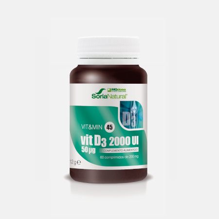 45 Vitamina D3 2000 UI – 60 comprimidos – Soria Natural