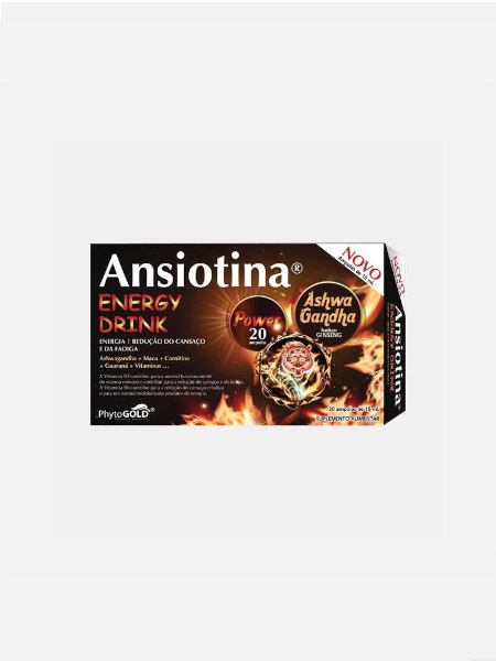 Ansiotina Energy Drink – 20 Ampolas – Phytogold