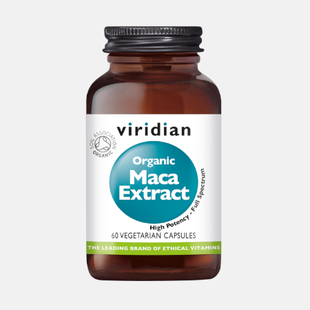 Organic Maca Extract – 60 cápsulas – Viridian