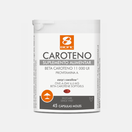 Beta Caroteno 11000 UI – 45 cápsulas – Biofil