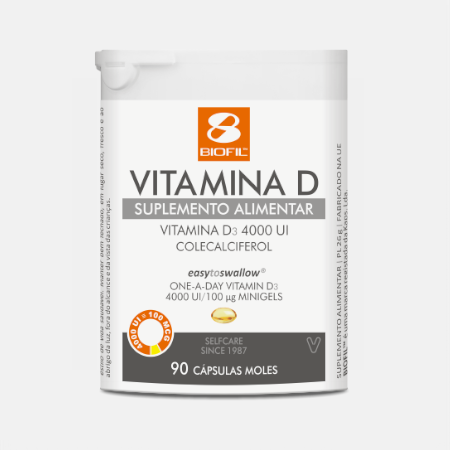 Vitamina D 4000UI – 90 cápsulas – BioFil