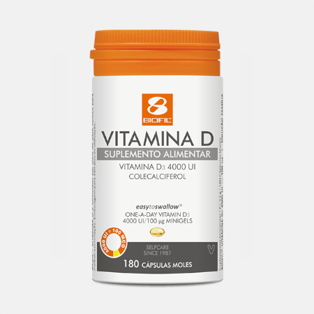 Vitamina D 4000UI – 180 cápsulas – BioFil