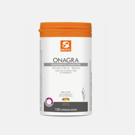 Óleo Onagra 1000 – 120 cápsulas – Biofil