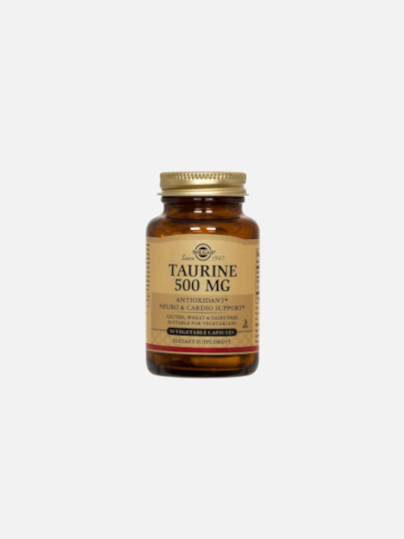 Taurina 500mg - 50 comprimidos - Solgar