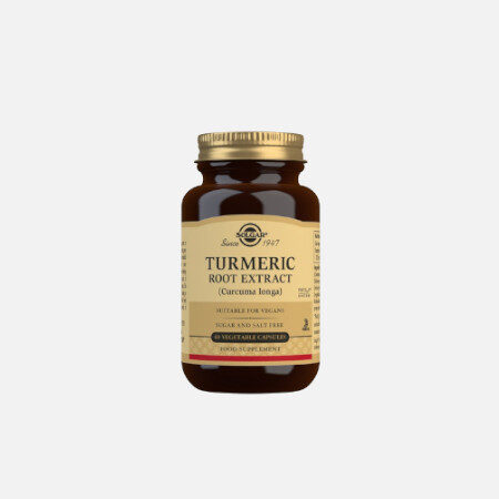 Turmeric Root Extract – 60 cápsulas -Solgar