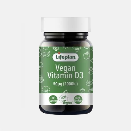 Vitamin D3 2000IU vegan – 30 cápsulas – Lifeplan