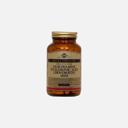 Glucosamina + Ácido Hialurónico + Condroitina +MSM – Solgar