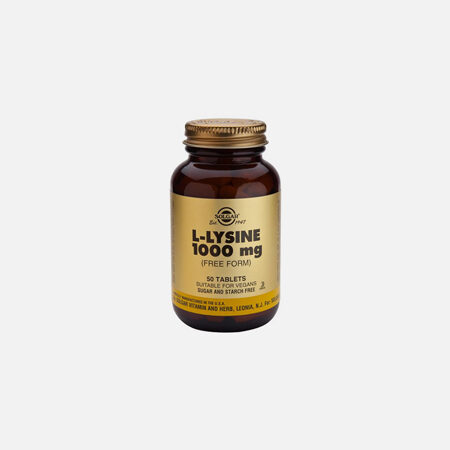 L-Lisina 1000mg – 50 Comprimidos – Solgar