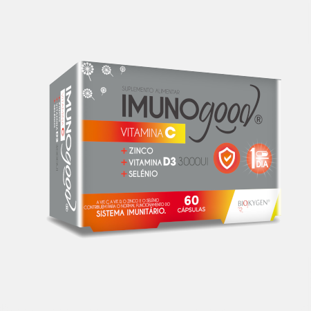 ImunoGood vitamina C + Zinco + Vitamina D3 + Selénio – 60 cápsulas – Fharmonat