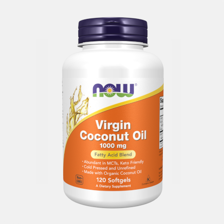 Virgin Coconut Oil 1000mg – 120 cápsulas – Now