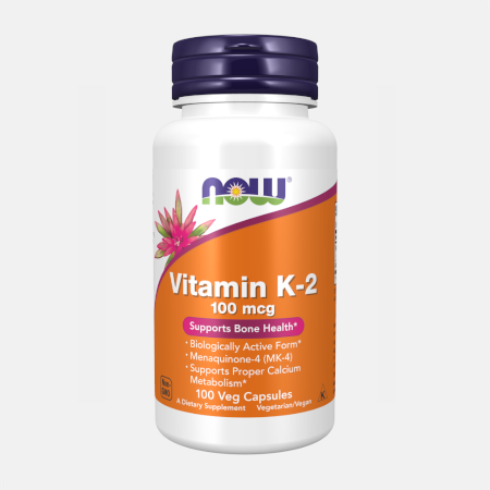 Vitamin K2 100 mcg – 100 cápsulas – Now