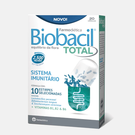 Biobacil Total – 20 cápsulas – Farmodiética