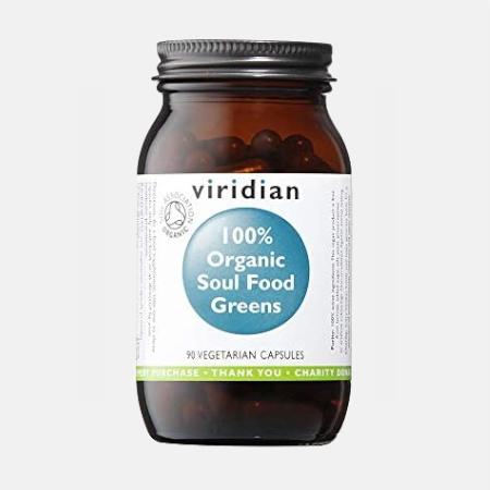 Organic Soul Food Greens – 90 cápsulas – Viridian