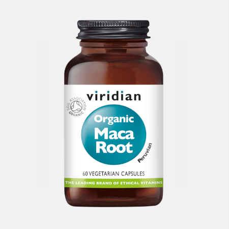 Organic Maca Root 500mg – 60 cápsulas – Viridian