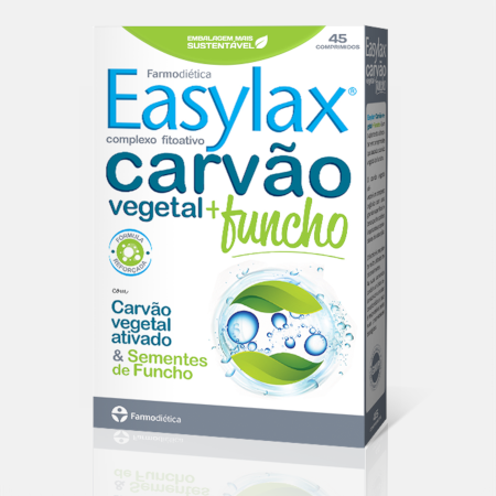 Easylax Carvão Vegetal + Funcho – 45 comprimidos – Farmodiética