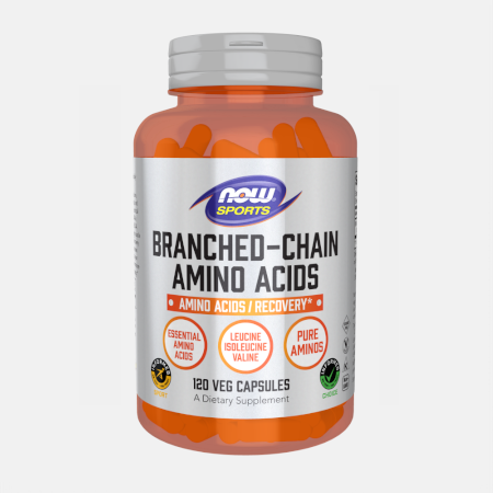 BCAA Branched Chain Aminoacids – 120 cápsulas – Now