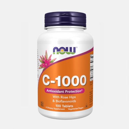 C-1000 Rose Hips & Bioflavonoids – 100 comprimidos – Now