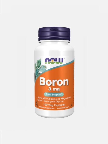 Boron 3 mg - 100 veg cápsulas - Now