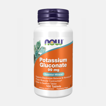 Potassium Gluconate 99 mg – 100 comprimidos – Now