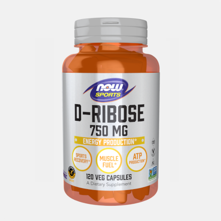 D-Ribose 750mg – 120 cápsulas – Now