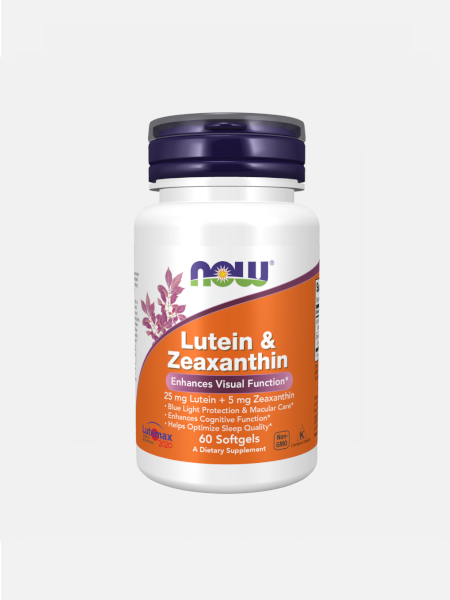 Lutein & Zeaxanthin - 60 cápsulas - Now