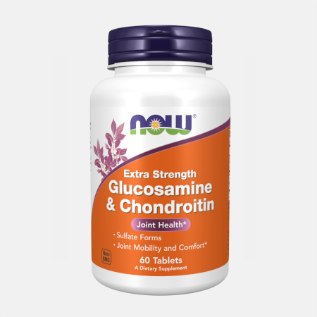 Glucosamine & Chondroitin Extra Strength – 60 comprimidos – Now