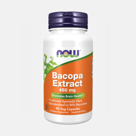 Bacopa Extract 450mg – 90 cápsulas – Now