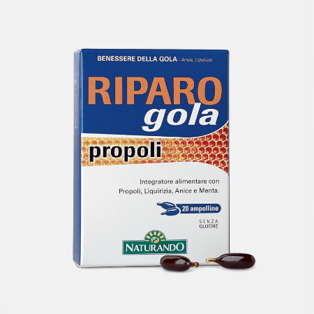 Riparo Gola Própolis – 20 ampolinhas – NATURANDO