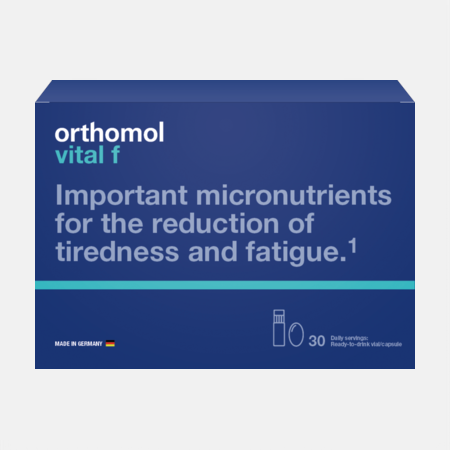 Orthomol Vital F – 30 porções: frascos + cápsulas