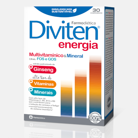 Diviten Energia – 30 comprimidos – Farmodiética