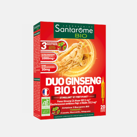 Duo Ginseng Bio 1000 – 20 ampolas – Santarome