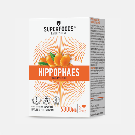 Hippophaes Espinheiro Marítimo – 50 cápsulas – Superfoods