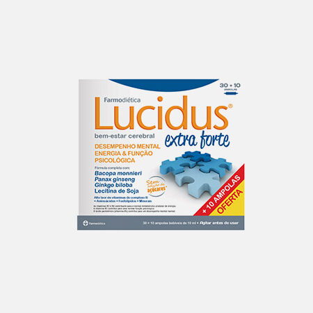 Lucidus Extra Forte – 30 ampolas + 10 grátis – Farmodietica