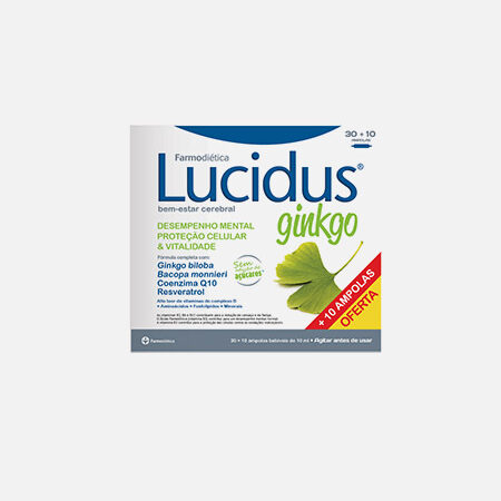 Lucidus Ginkgo – 30+10 ampolas – Farmodiética