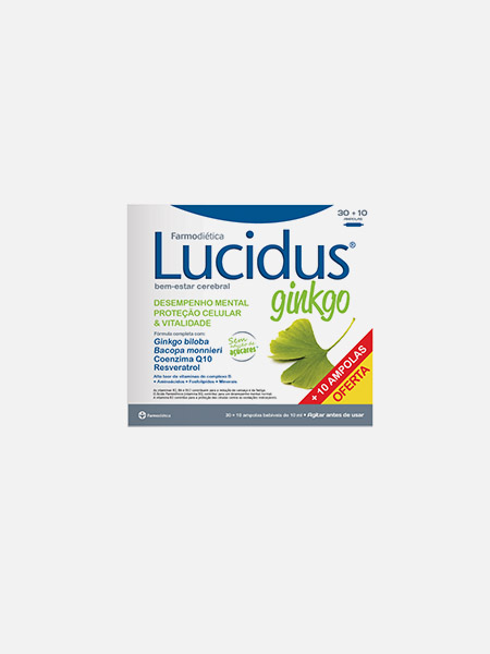 Lucidus Ginkgo - 30+10 ampolas - Farmodiética