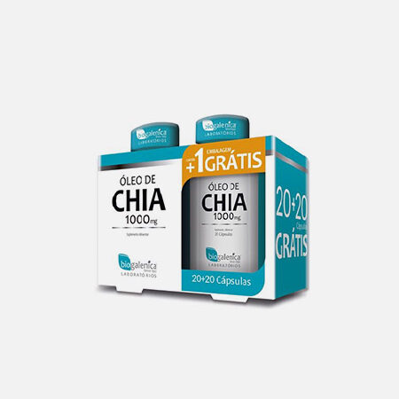Óleo de Chia 1000mg – 20 cápsulas + 20 oferta – Biogalenica