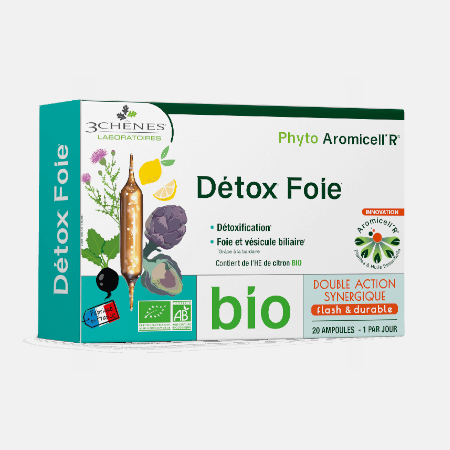 Détox Foie Bio – 20 ampolas – 3 Chênes