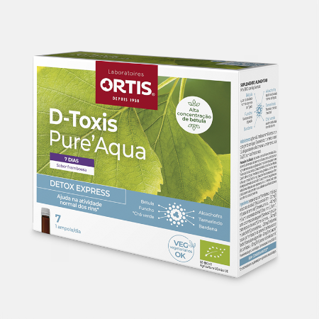 D-Toxis Pure Aqua – 7 ampolas – Ortis