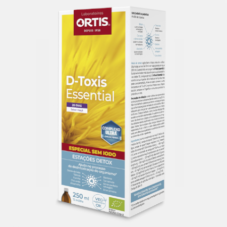 D-Toxis Essential sem iodo Maçã – 250ml – Ortis