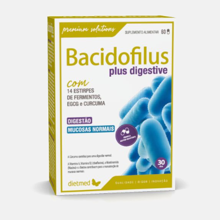Bacidofilus Plus Digestive – 60 cápsulas – DietMed