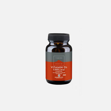 Vitamin D3 2000iu (50µg) Complex – 50 cápsulas – Terra Nova