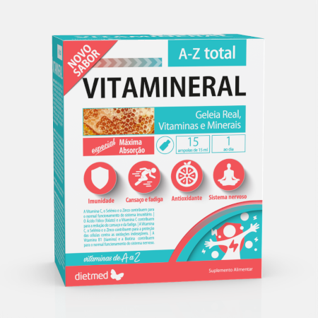 Vitamineral A-Z total – 15 ampolas – DietMed