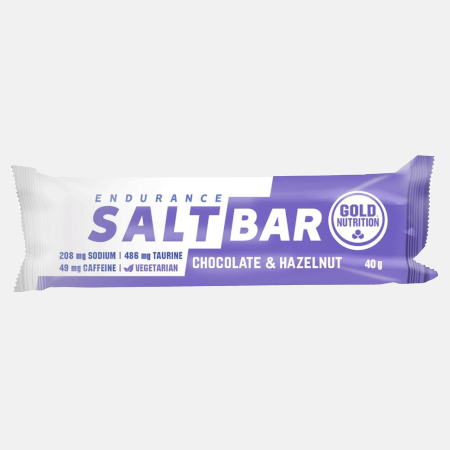 Endurance Salt Bar Chocolate e Avelã – 40g – Gold Nutrition