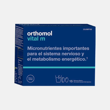 Orthomol Vital M – 15 porções saquetas + cápsulas