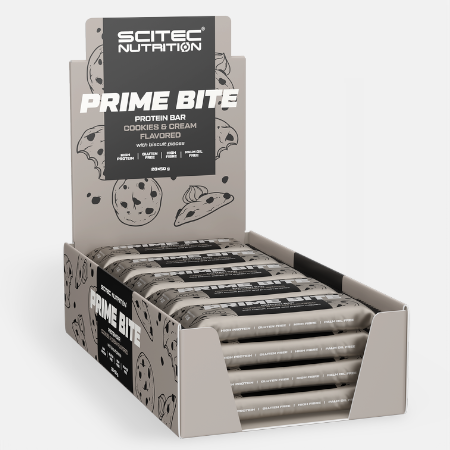 Prime Bite Cookies & Cream Box – 20x50g – Scitec Nutrition