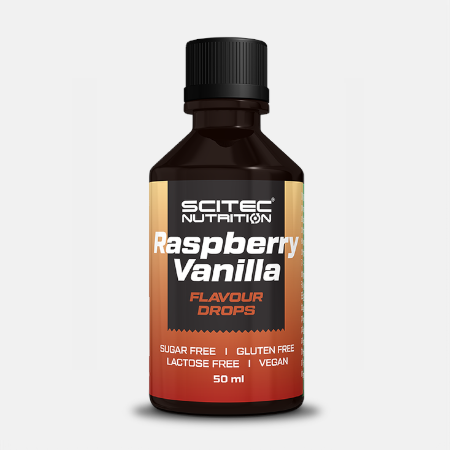 Flavour Drops Raspberry Vanilla – 50ml – Scitec Nutrition