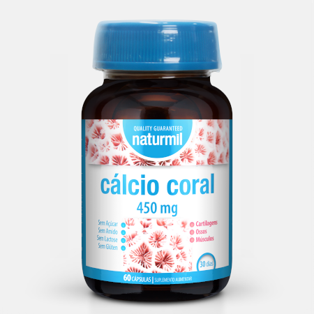 Cálcio Coral 450mg – 60 cápsulas – Naturmil
