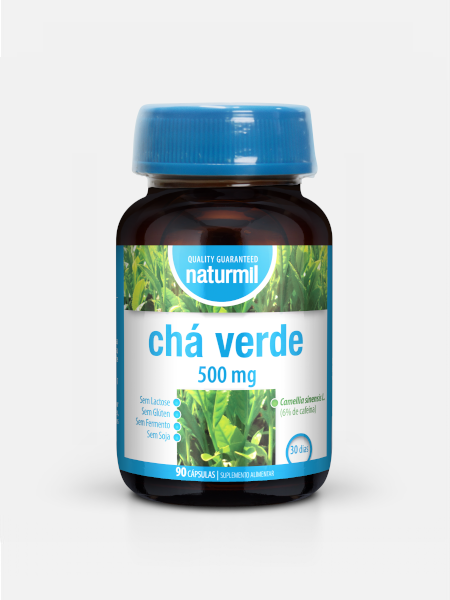 Chá Verde 500 mg – 90 cápsulas – Naturmil – Nutribio
